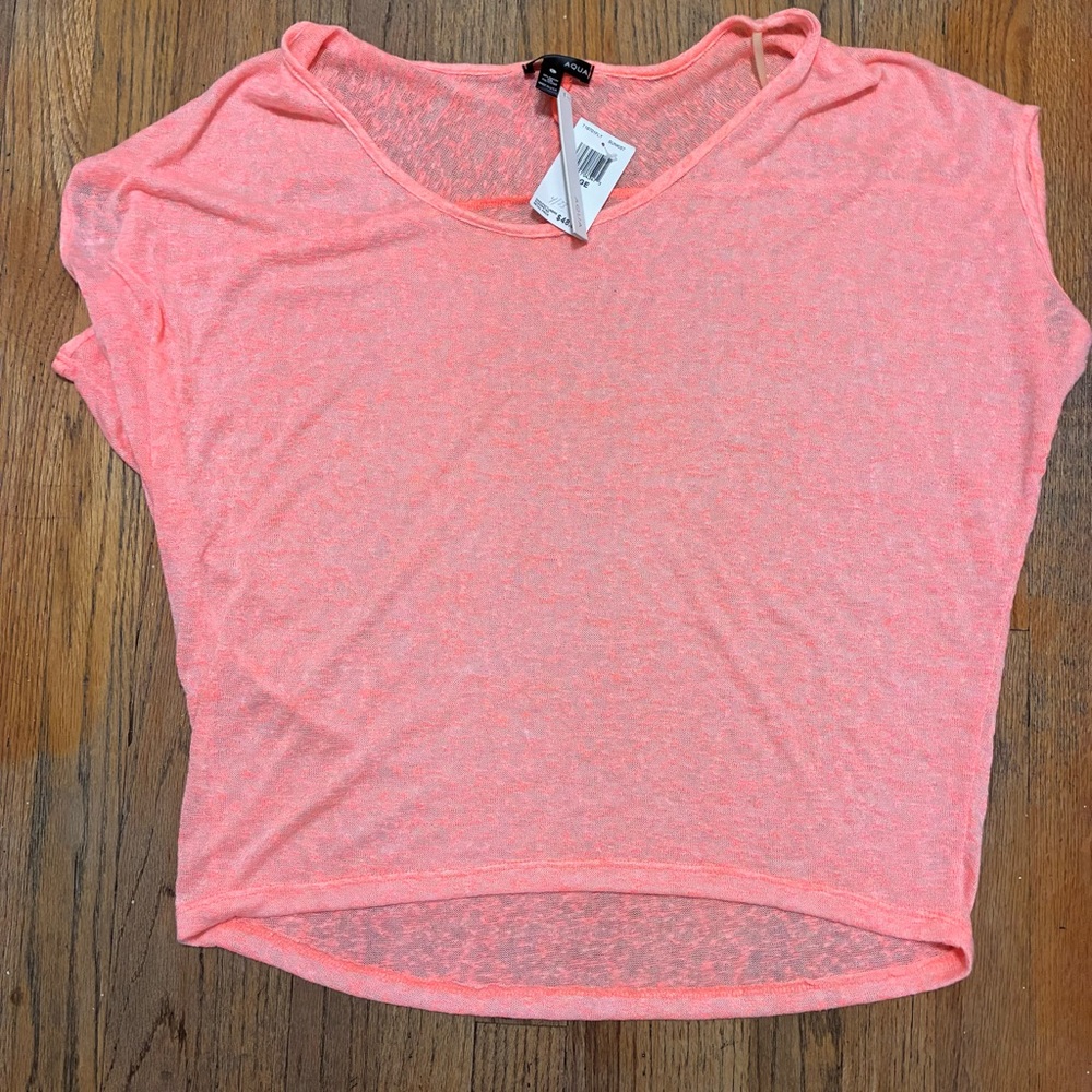Aqua brand Women's Pink Top NEW size large